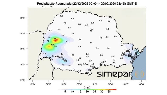  Paraná teve chuvas intensas no fim de semana e previsão indica novas pancadas isoladas